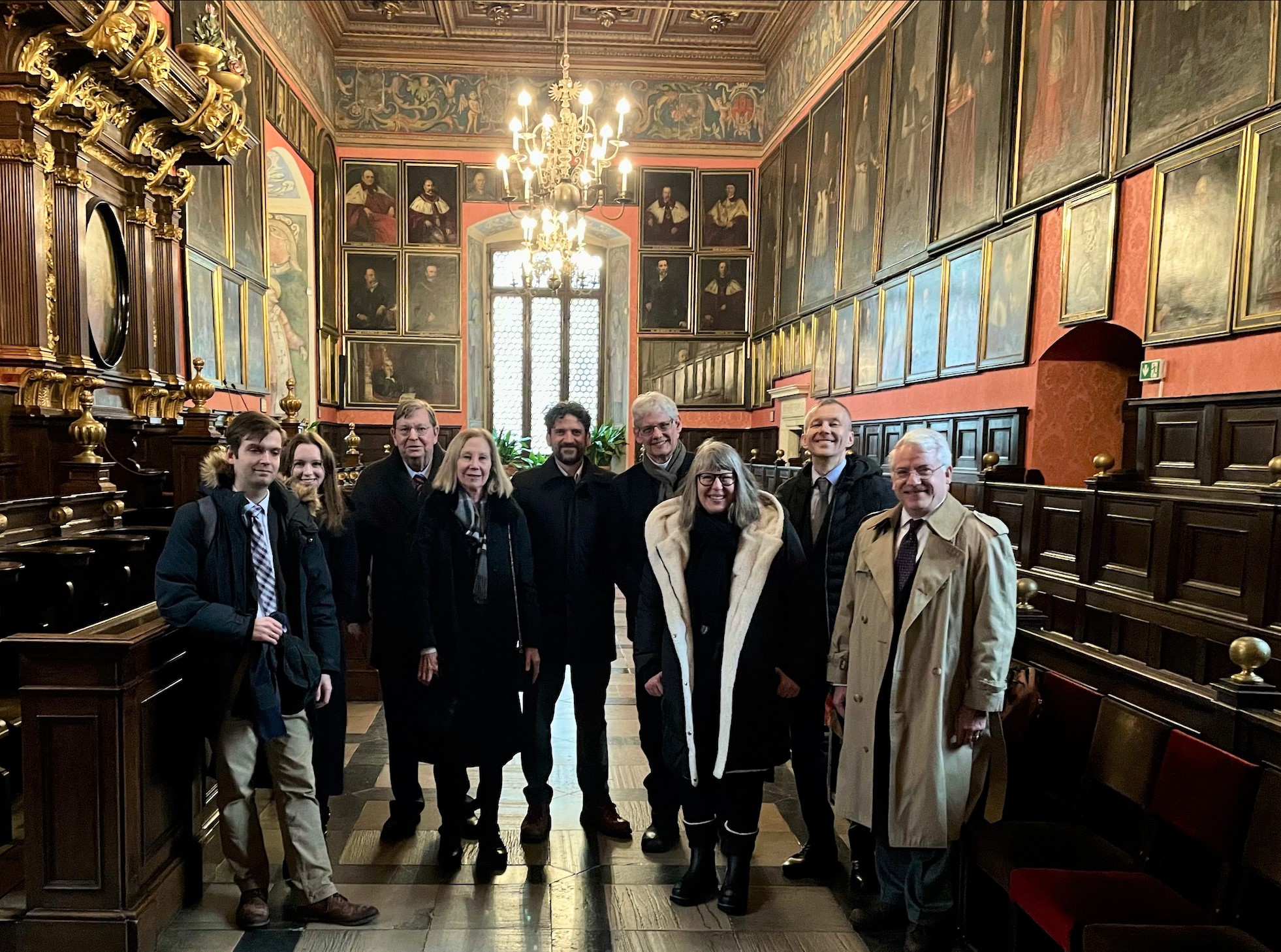 The delegation in the Museum of the Jagiellonian University – Collegium Maius.